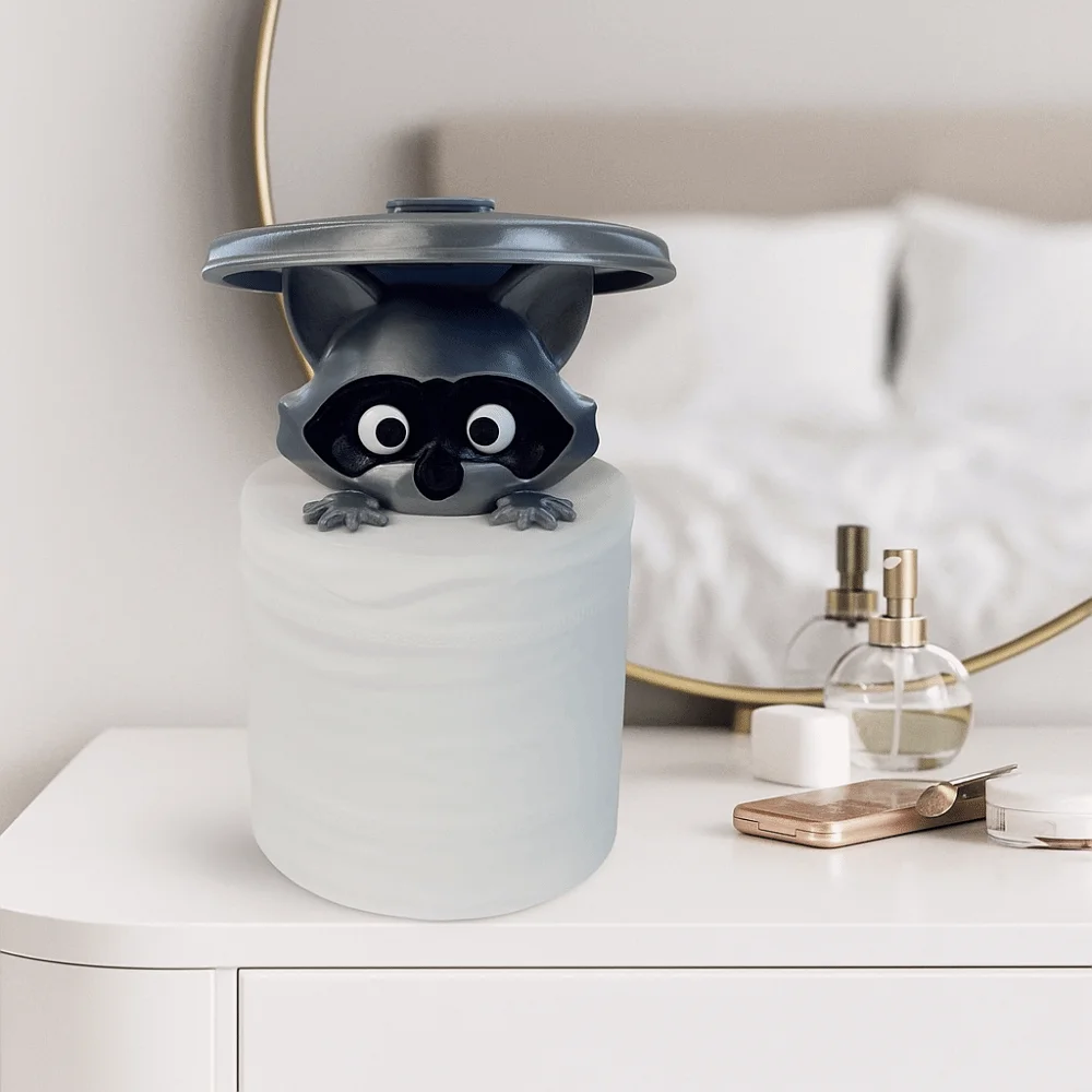 

Adorable Animal Design Raccoon Toilet Paper Holder No Drilling Required Creative Bathroom Decor Funny Animal Decor Camping