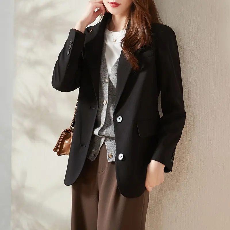 Imagem -04 - Jaqueta para Mulheres Roupas Longas Outono Outfits Blazer Feminino Ternos Alfaiataria Cabolsa Coreano Mais Recente Moda Casual 2024 Blazers Primavera