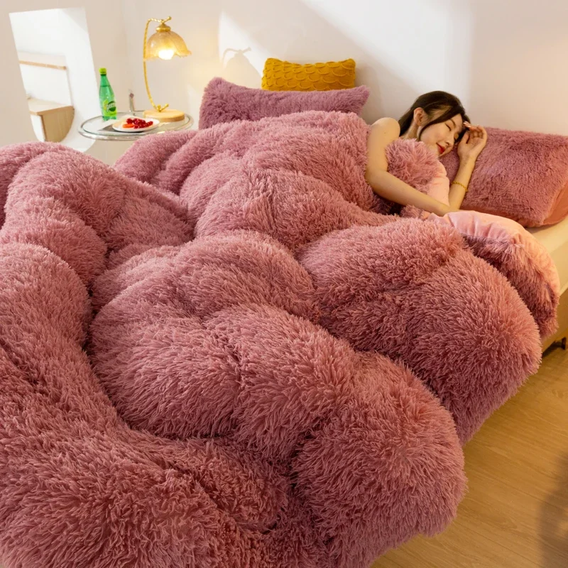 Extra thick flannel lamb fleece warm winter quilt extra soft double side fleece quilted blanket new winter super warm comforter