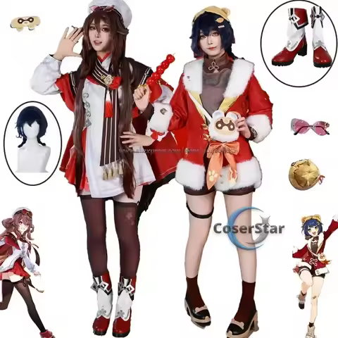 2025 GenshinImpact New Skin Lantern Rite Hu Tao Cherries Snow Laden Hutao Cosplay Costume Xiang Ling Xiangling Cosplay Costume