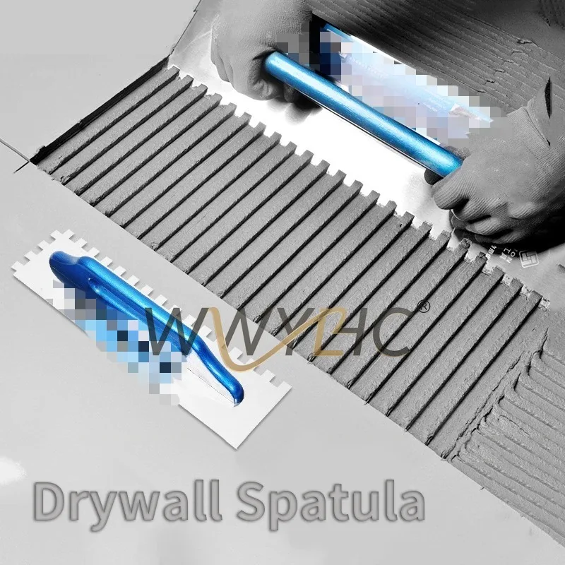 Drywall Smoothing Spatula Putty Tool 48cm 60cm Flooring Grout Float Tiling Scriber Square Teeth Point Teeth MotchedTrowel