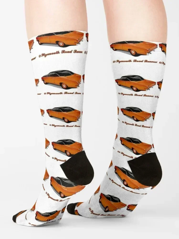 My 1969 Plymouth RoadRunner Compettition Orange Black Top Socks new year golf christmas gifts winter gifts Socks Women Men's