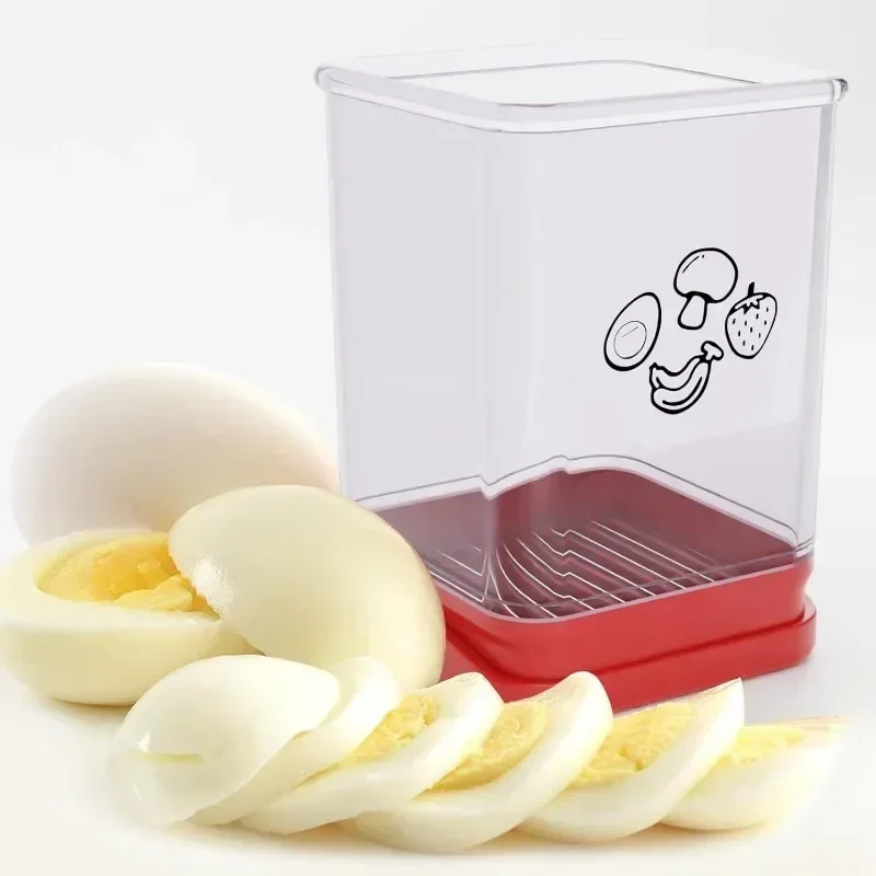 Egg/Strawberry /Banana /Vegetable Cutter Kitchen Gadgets Fruit Speed Slicer Cup with Push Plate Quickly Slicing Fruits Slicer - view 4
