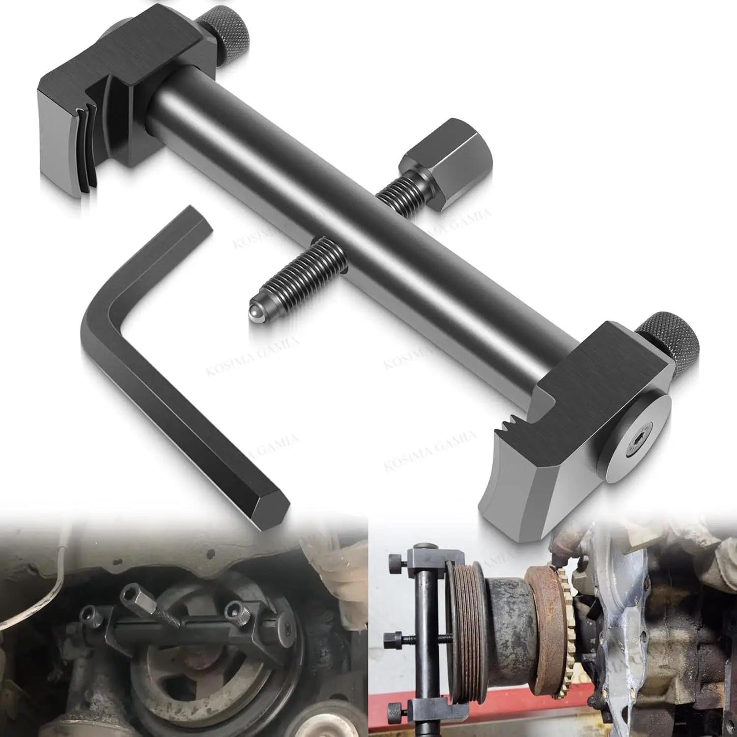 

Усиленные съемники для рифленых приводных шкивов, инструмент для снятия коленчатого вала, регулируемый, 40-165 мм, инструмент для двигателя