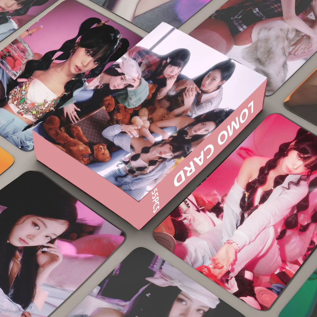 55PCS/set Kpop NEW Ablum Lomo Cards Girl Group Photocard Cute Print Card Poster Fans Gift