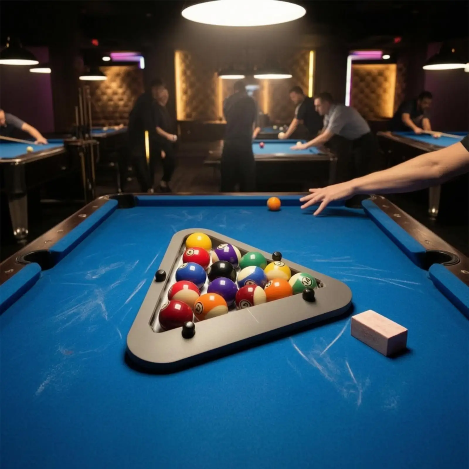 Billiards Ball Rack Metal Pool Ball Display Rack Matte for Game Room, Bar