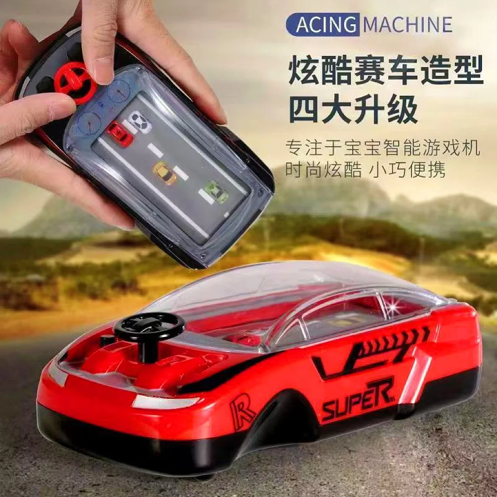 Kids Racing Adventure: Boys and Girls Simulate Driving on Their Palms