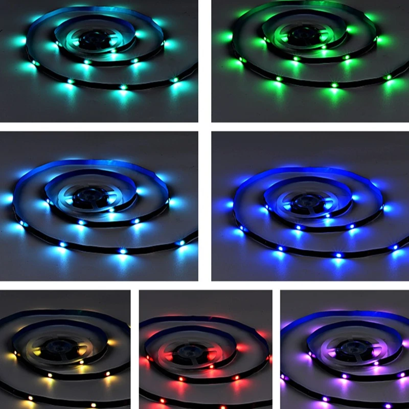 RGB LED Strip Lights with 44-Key Remote Control, USB-Powered Color Changing Lights