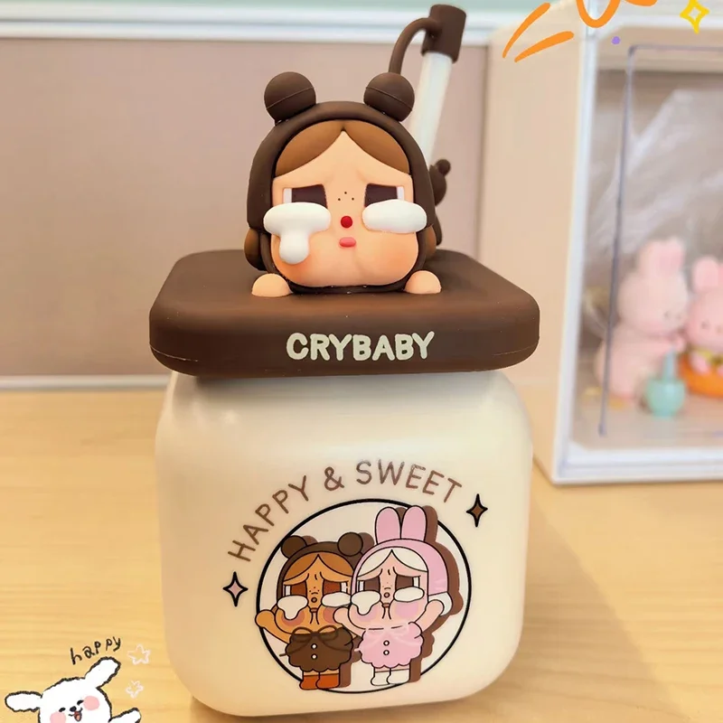 

Crybaby Crying Again Series Straw Cup Original Toys Cute Action Anime Figure Desktop Ornaments Collection Gift