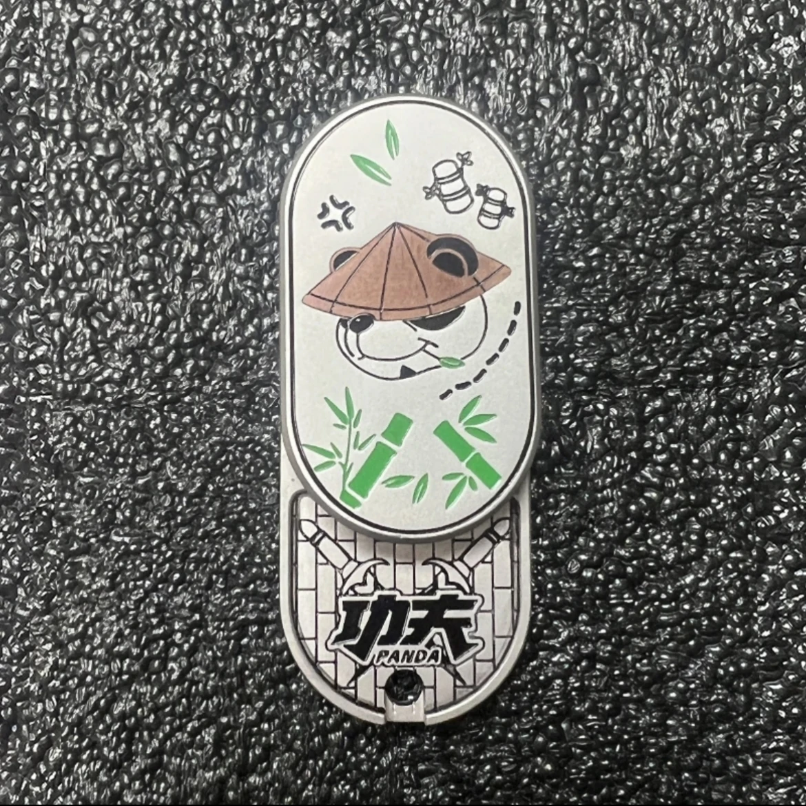 Kung Fu Panda RVS EDC Monteur Fidget Slider ADHD Tool Anti Stress Fidgeting Stress Spinner Speelgoed