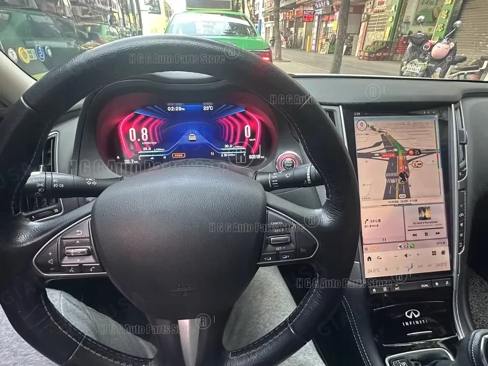 For Infiniti Q50 Q50L Q50S Q60 2014~2022 Carplay Digital LCD Cluster Car Dashboard Panel Virtual Instrument Cluster Replacement