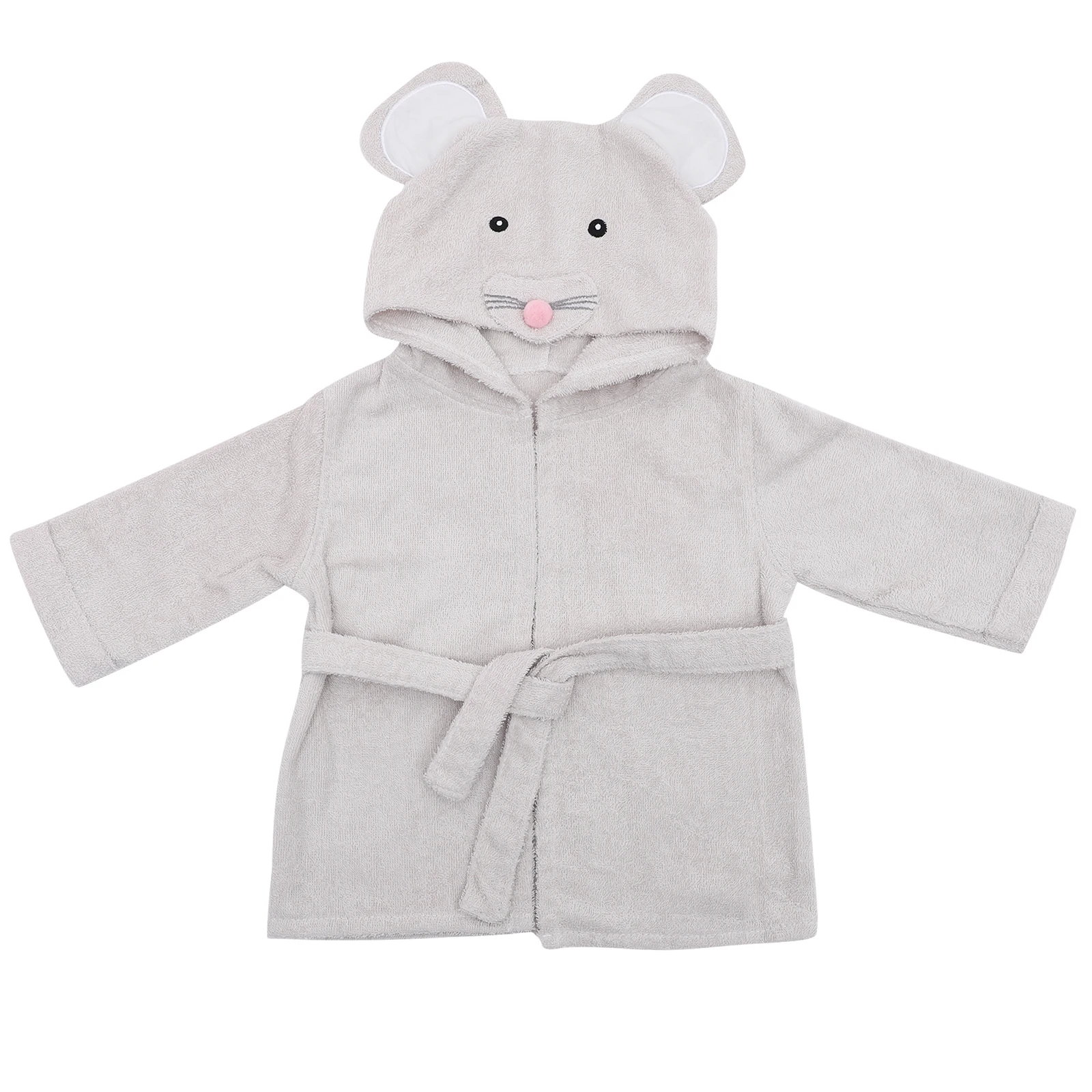 

1Pcs Baby Hooded Bathrobe Cartoon Cotton Robe Super Soft Toddler Bathrobe Baby Shower Gift