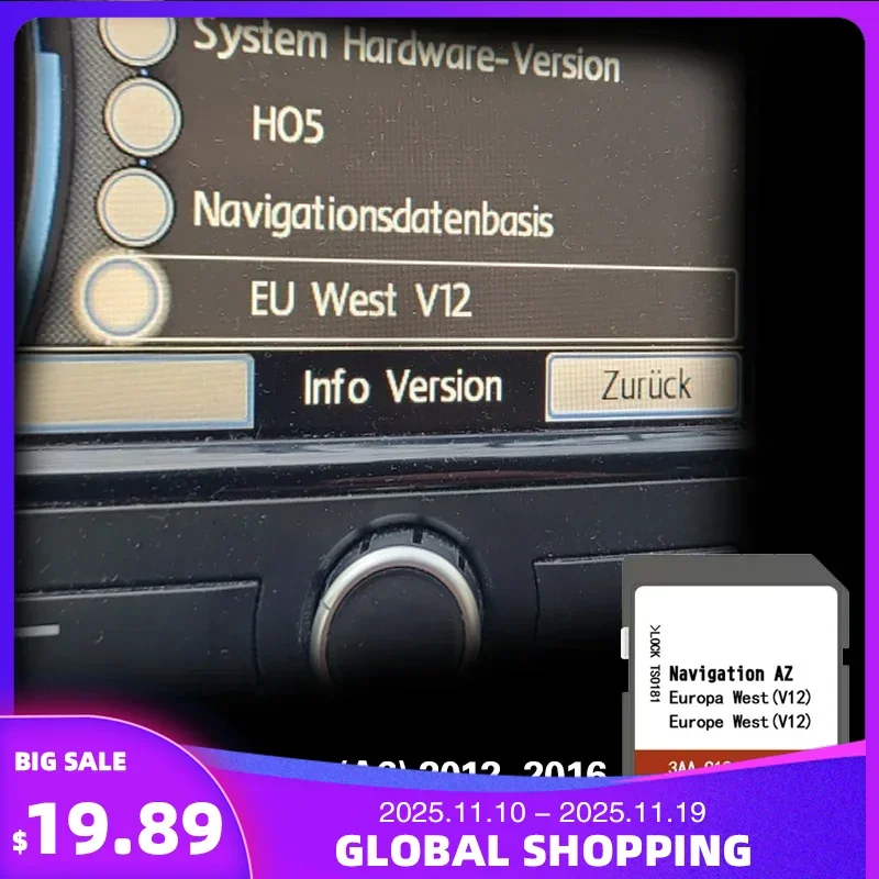 

for VW Golf Cabrio A6 2012-2016 Map France Belgium Andorra RNS 315 8GB GPS Memory Card