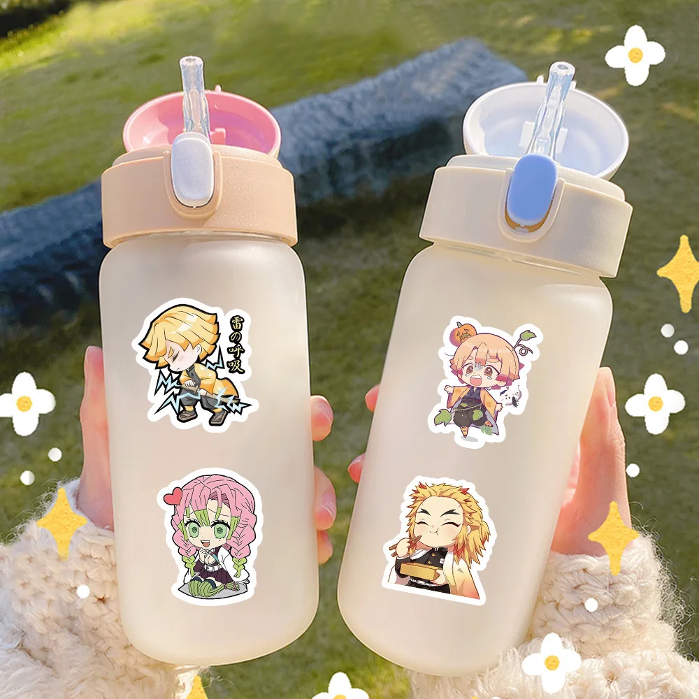 103 piezas versión Q Demon Slayer pegatinas para garabatos Anime accesorios mixtos para equipaje cuaderno Bullet Journal calcomanías