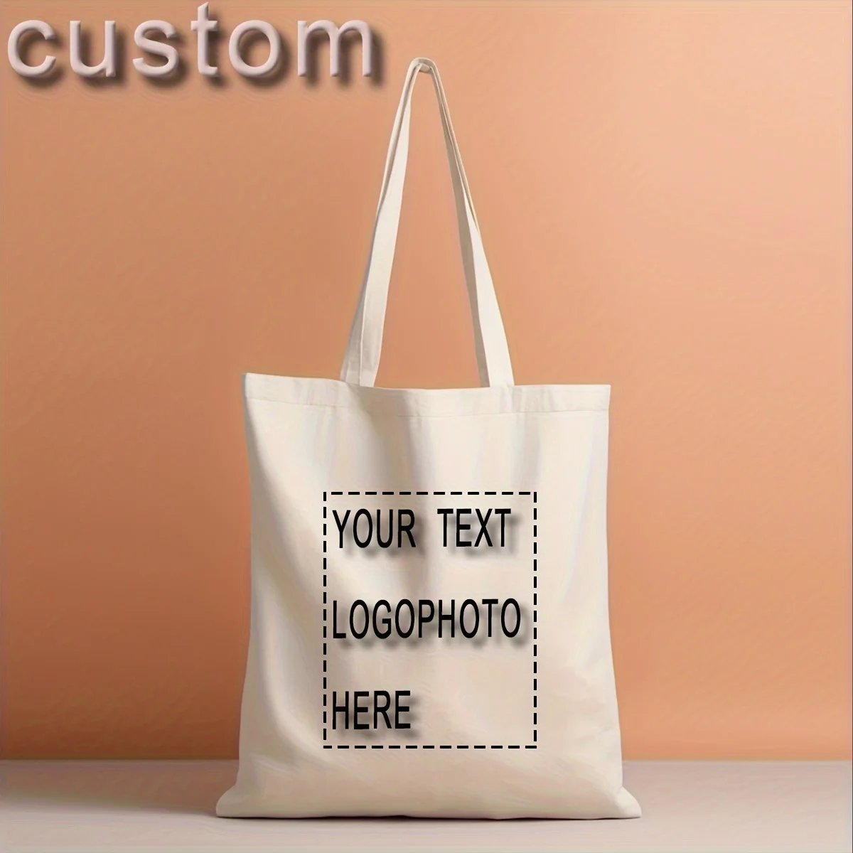 Custom Personalized Women'S Bag Photo, Text, Logo, Pattern Spray Printing 1pc Or Batch Customization Bridal Favors Holiday Gifts