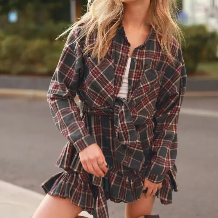 Women's Plaid Long … - image