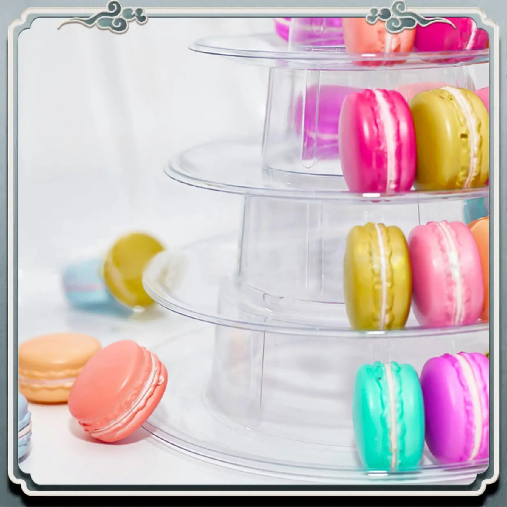 AC76-10 Tier Cupcake Holder Stand,Round Macaron Tower Stand,Clear Cake Display Rack For Wedding Birthday Party Decor