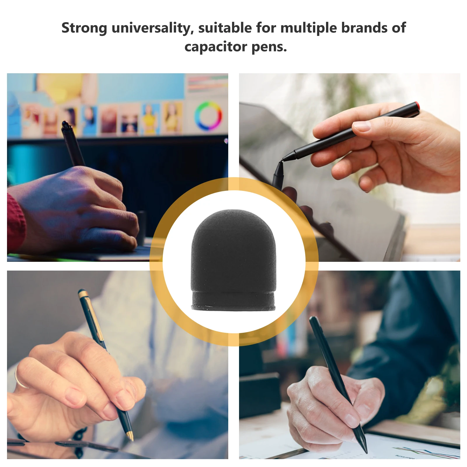 

30pcs Touchscreen Stylus Tips Capacitive Pen Nibs 7mmx10mm Silicone Replacement for Phones Tablets Laptops Conductive Durable