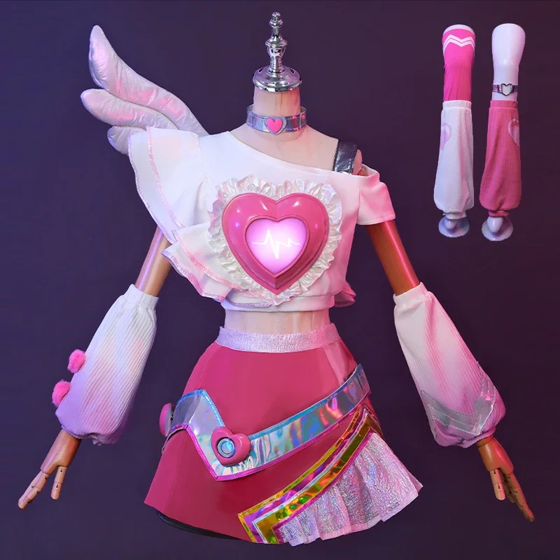 

Парики для косплея LOL Lovestruck Lux, Женская милая форма, топ, юбка, носки, костюм на Хэллоуин, карнавал, ролевые игры