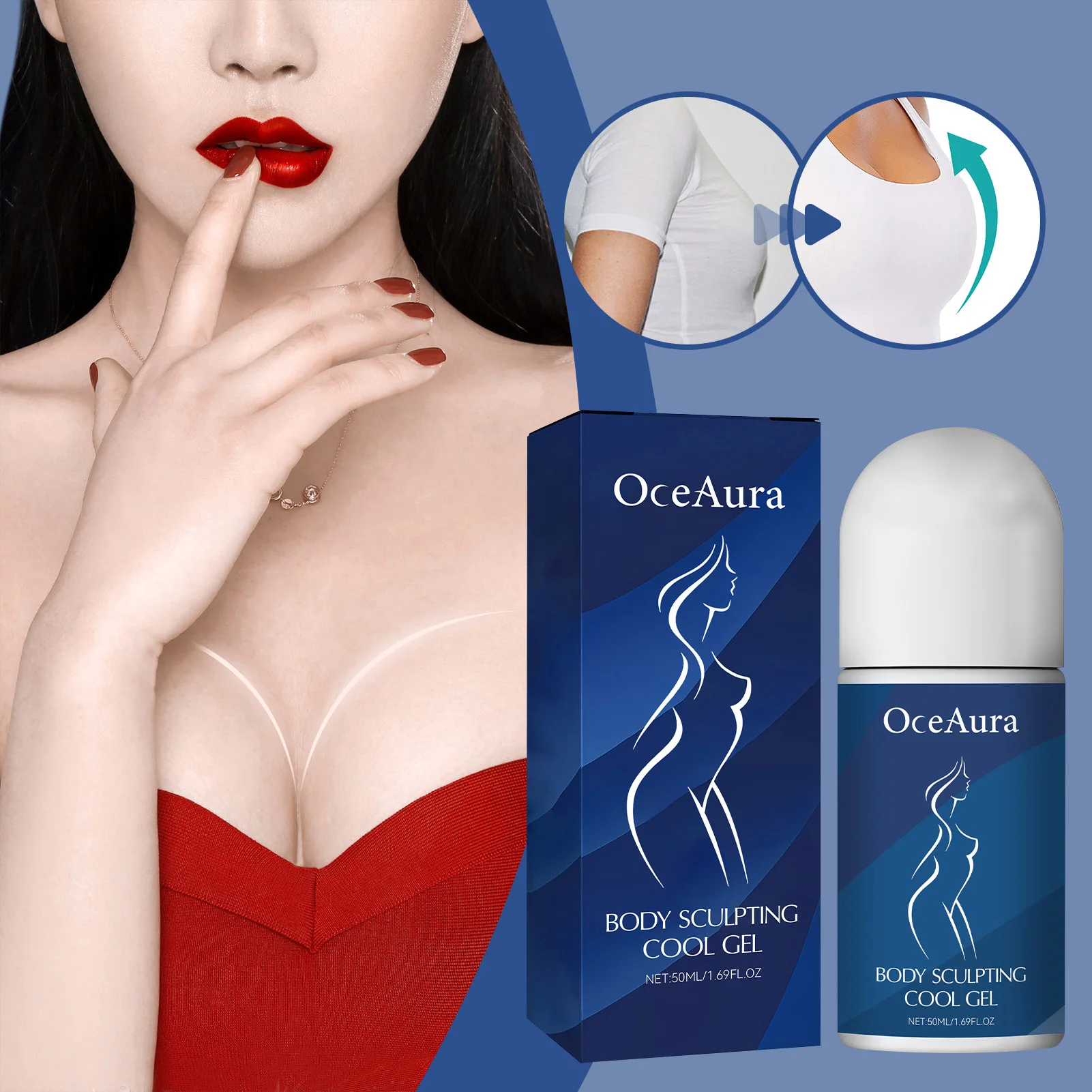 

50 мл прохладный гель для тела, массажный гель для похудения, увлажняющий крем для подтяжки живота, формирующий крем, продукт для ухода за телом