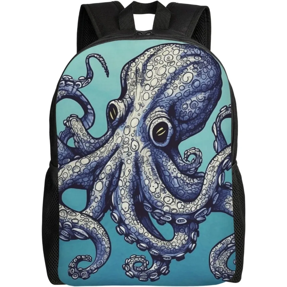 

Octopus Design Laptop Backpack For Women Men College Backpack Work Business Computer Bag Lightweight Bookbag Teacher Nurse Bags