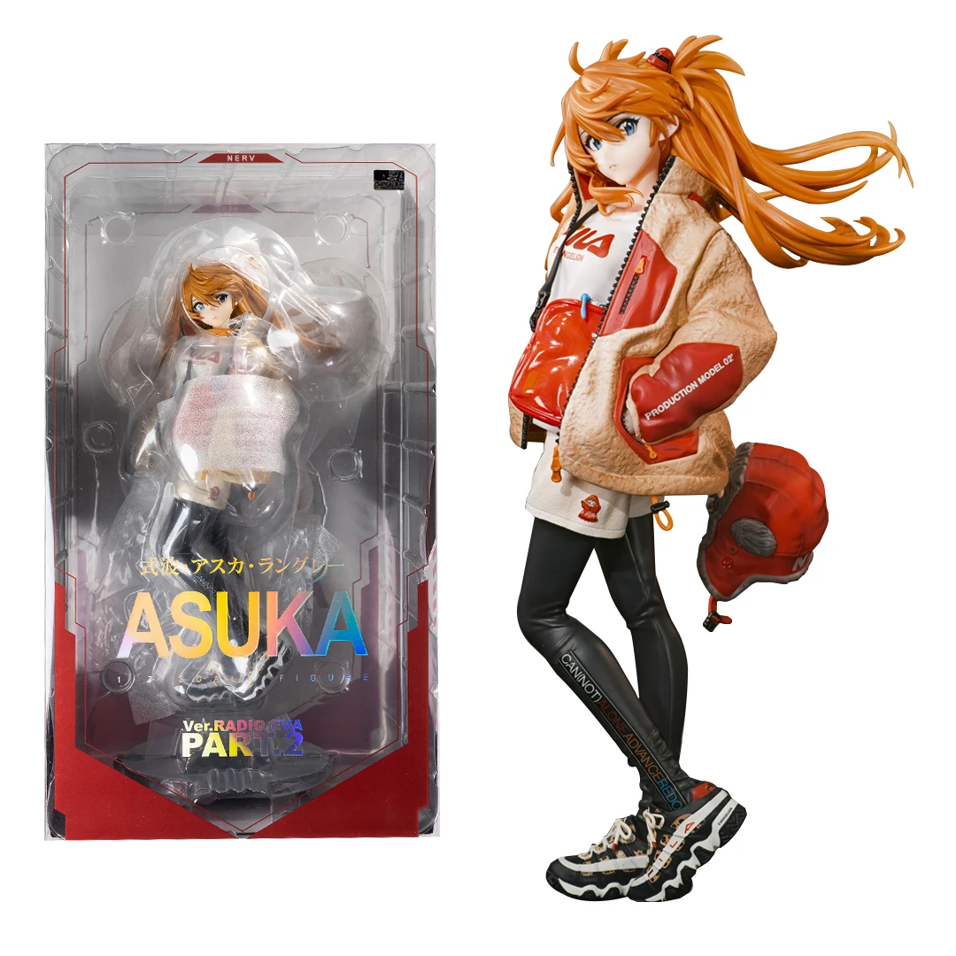 23CM EVA Anime Figure Asuka Langley Soryu Tide Brand Costume Dress Up Model Toy Gift Collection PVC Evangelion Aciton Figure