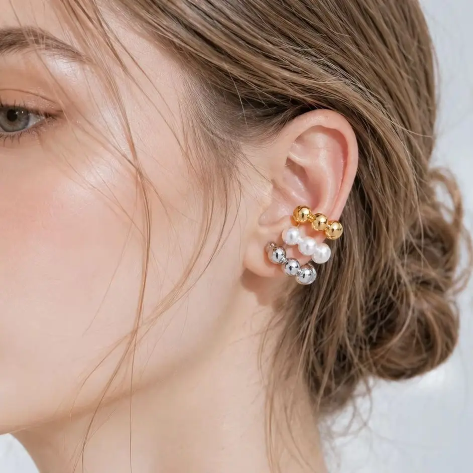 Petites boucles d'oreilles à clipser, trois couleurs, cercle, pour femmes et filles, élégantes, sans perçage, en forme de C, cadeaux