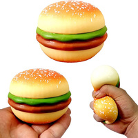 Simulation Hamburger Decompression Stress Relief Taba Squishy Toys Super Soft Pinching Cookies Fidget Toy For Anxiety Relaxation