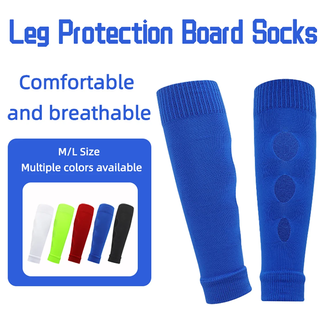 

1 пара футбольных носков с бандажными рукавами, дышащие спортивные носки для взрослых и детей, защита голени, защита голени икры, чехол для ног