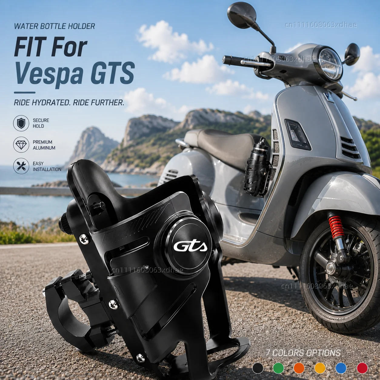 Motorcycle Water Bottle Holder For Vespa GTS 125 150 300 Super 300 Coffee Beverage Tea Cup Support Modification Accessories