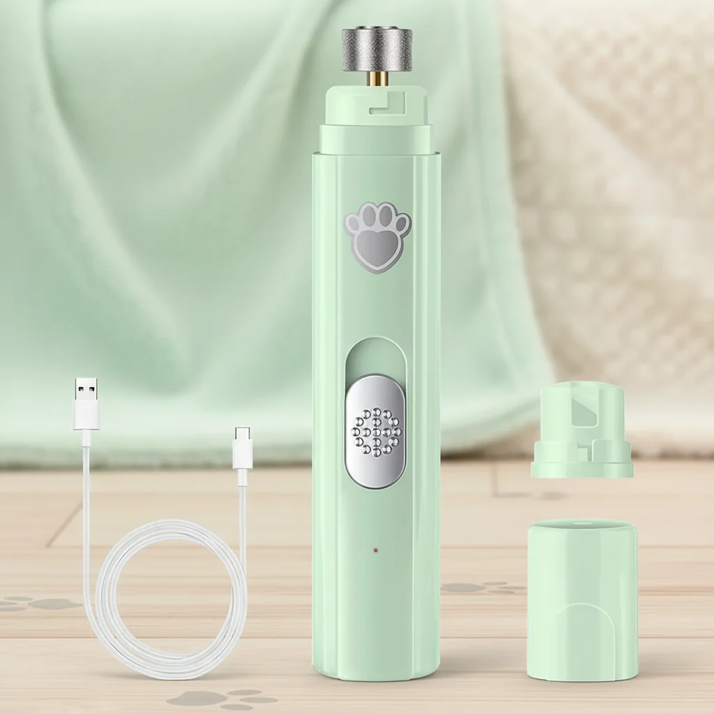 Электрическая USB-машинка для стрижки когтей, перезаряжаемая, для маленьких собак, безболезненный триммер для домашних животных с колесиком, полировщик и аксессуары