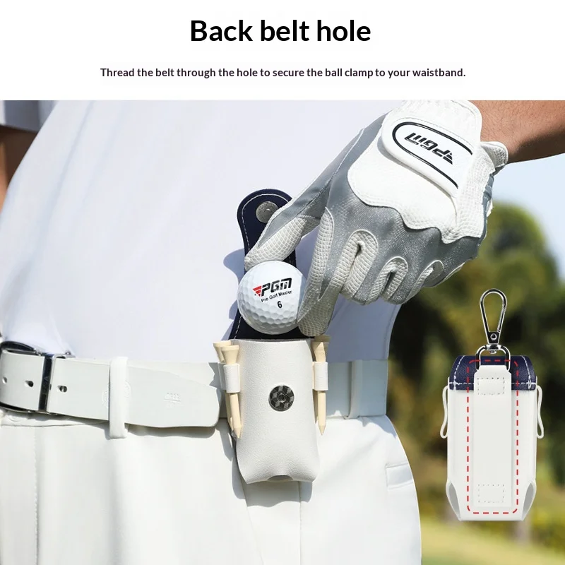 PGM Golf Fanny Pack Men's and Women's Portable Ball Tee Sleeve Magnetic Buckle Closed Waterproof Multifunctional Ball Clip