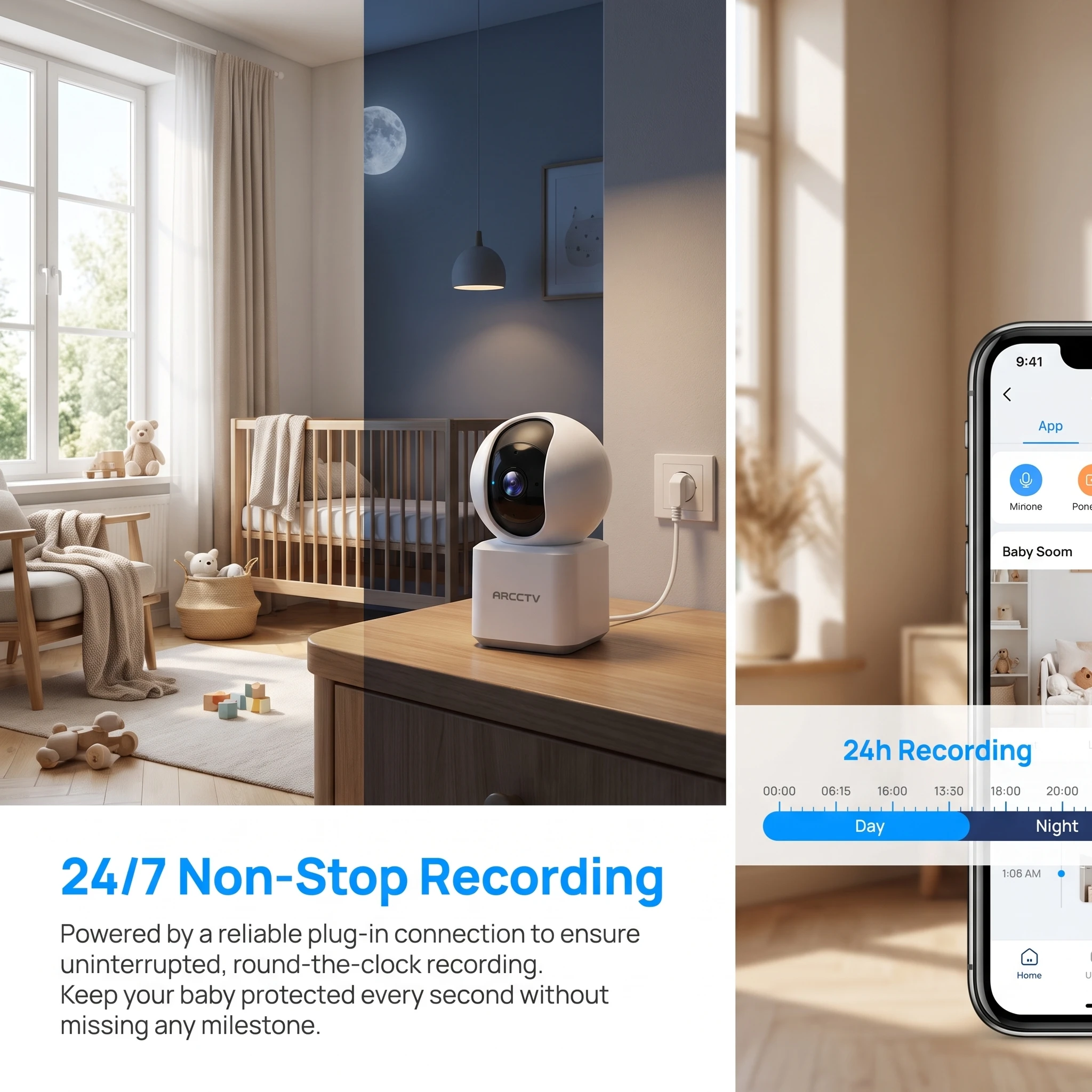 caméra surveillance wifi bébé – vue détaillée