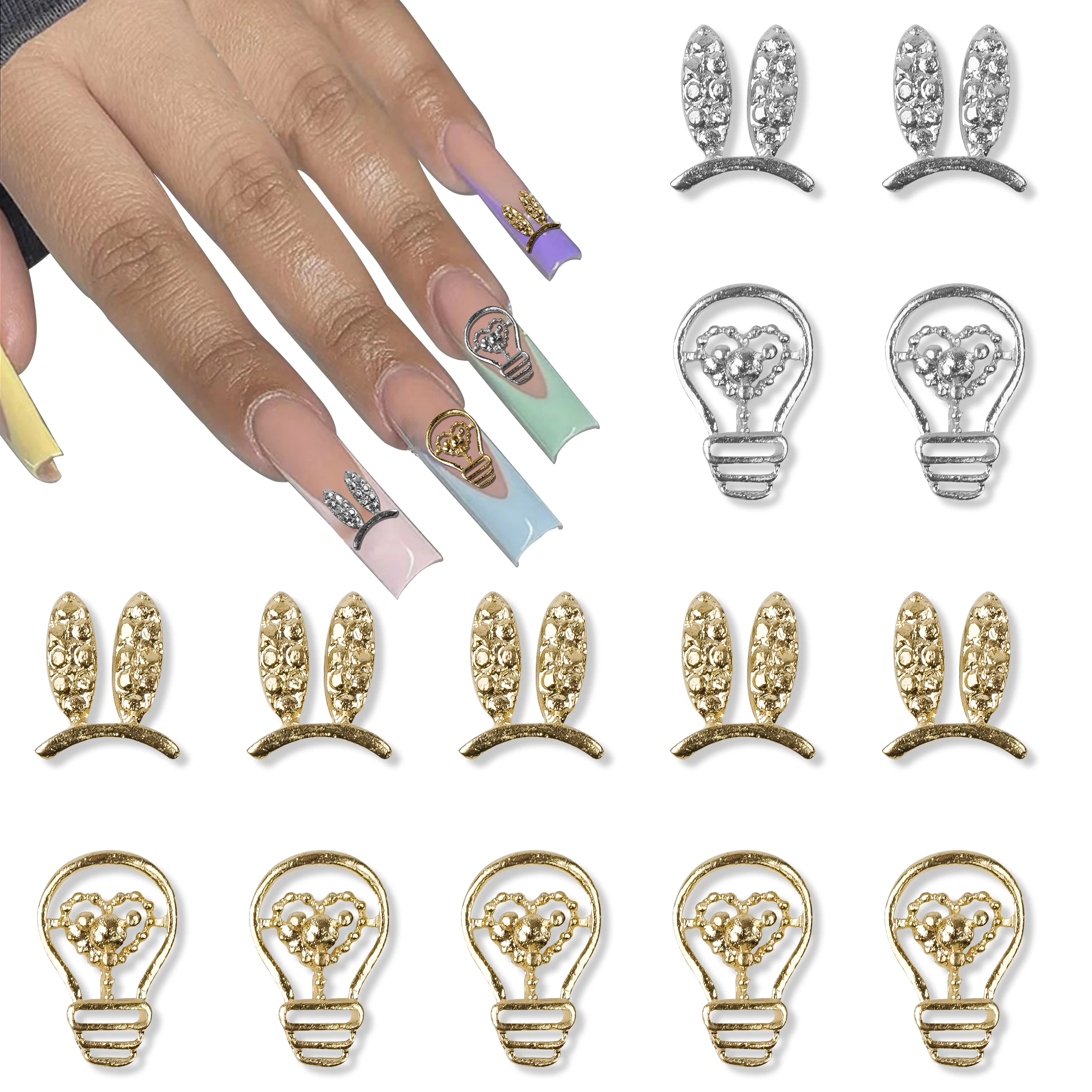 30pcs/lot 3D Zircon Nail Art Decorations Nails Accessories Charms Supplies Crystals Metal Alloy Rhinestones Jewelry