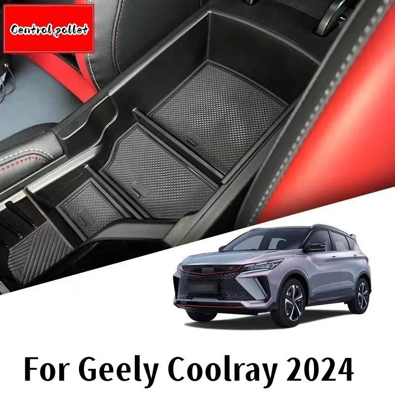 For Geely Coolray 2023 2024 2025 Accessories Center Console Armrest Storage Box Car Second Level Tray Organizers Tidying