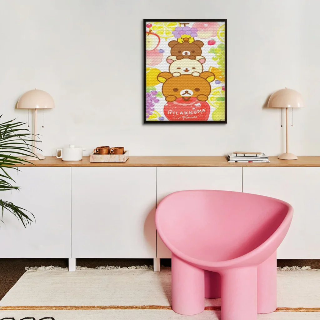 Rilakkuma Diamond Painting   5D Diamond Mosaic Suitable for Children DIY Gift Home Decor