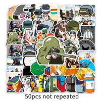 50 PCS Peace Elite Game Pubg Graffiti Sticker Ipad Suitcase Skateboard Helmet Suitcase Laptop Classic Toy Waterproof Sticker