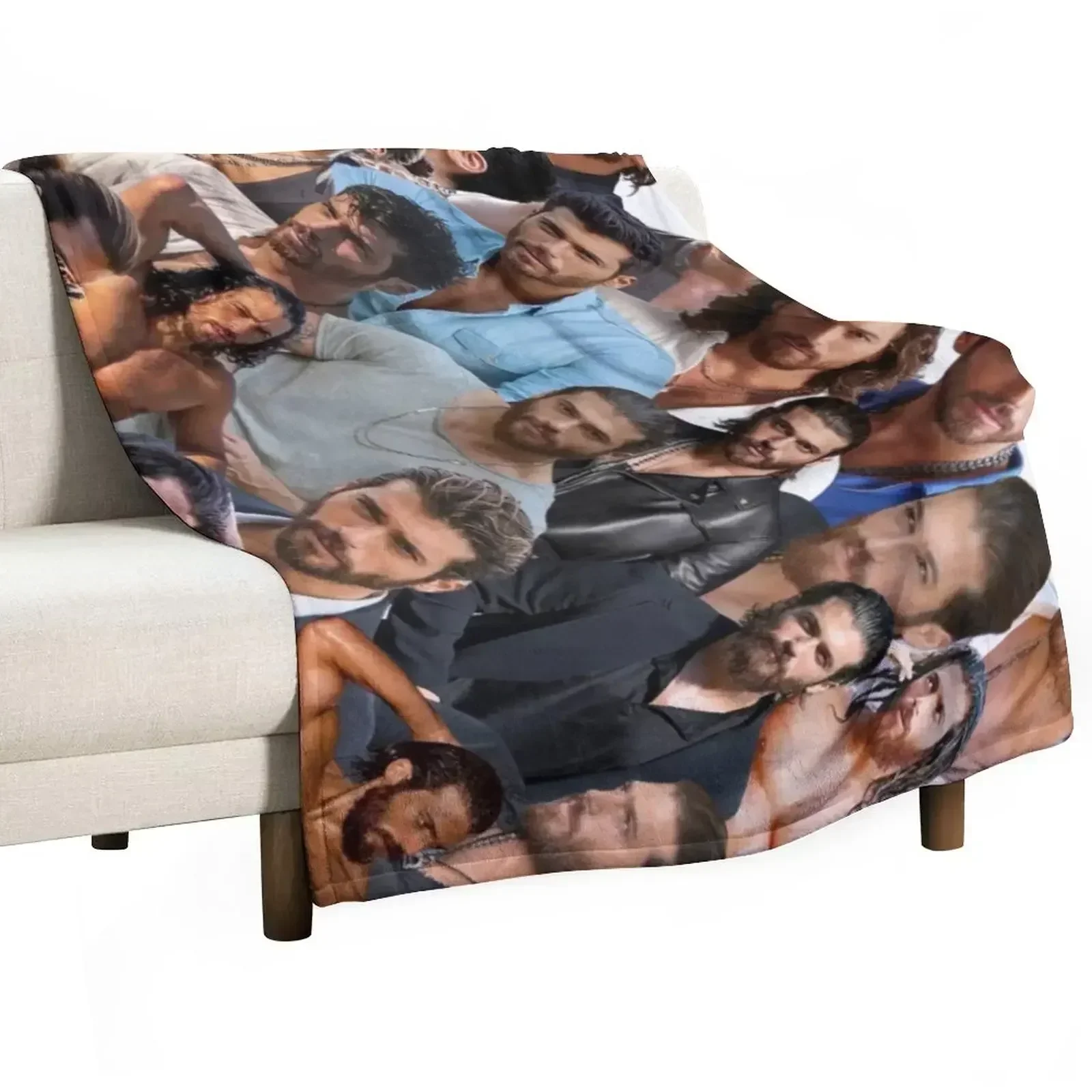 

Can Yaman photo collage Throw Blanket Ultra Plush Cozy Blanket for Napping Sleeping