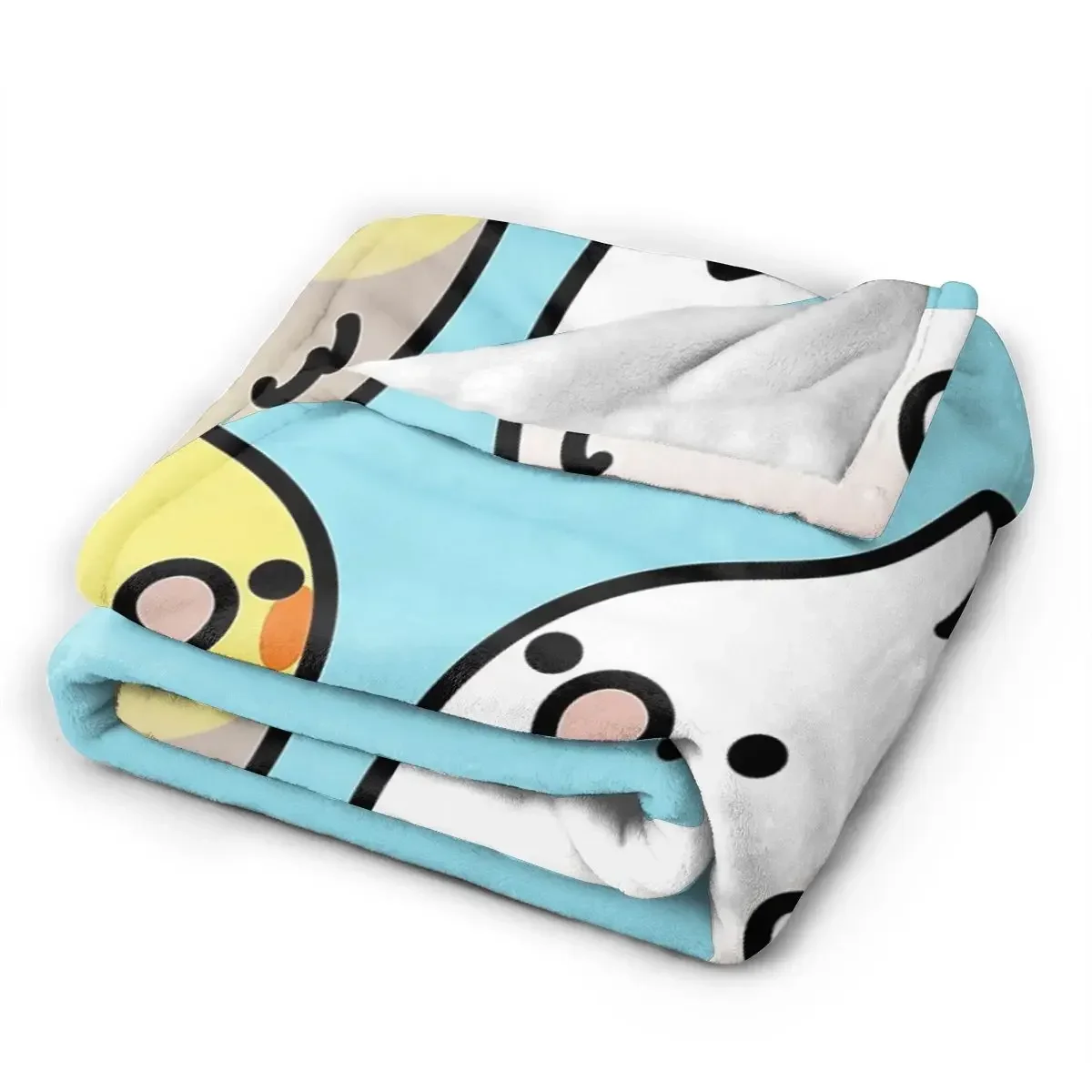 CUSTOM Cockatiel Pair Blankets Soft Warm Flannel Throw Blanket Bedding for Bed Living room Picnic Travel Home Sofa