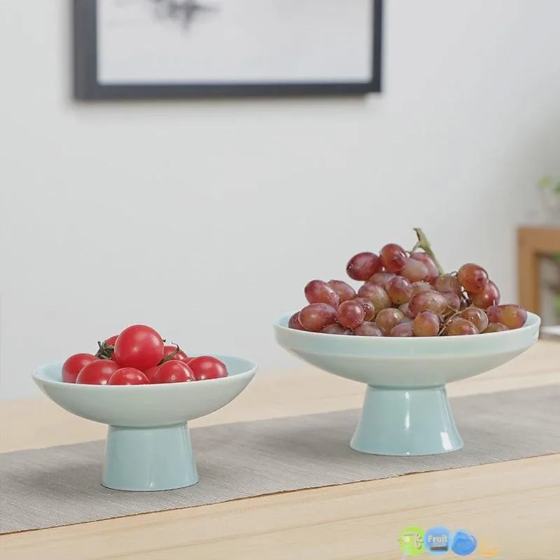 

Винтажная китайская ретро-тарелка ручной росписи на высокой подставке для фруктов, декоративная тарелка для закусок и чая для гостиной