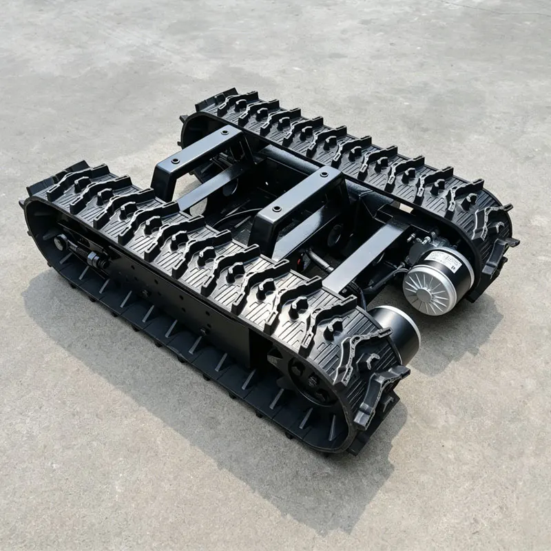 Mini Wireless Electric RC Crawler Undercarriage, Rubber Track Carrier Platform With Remote Control System