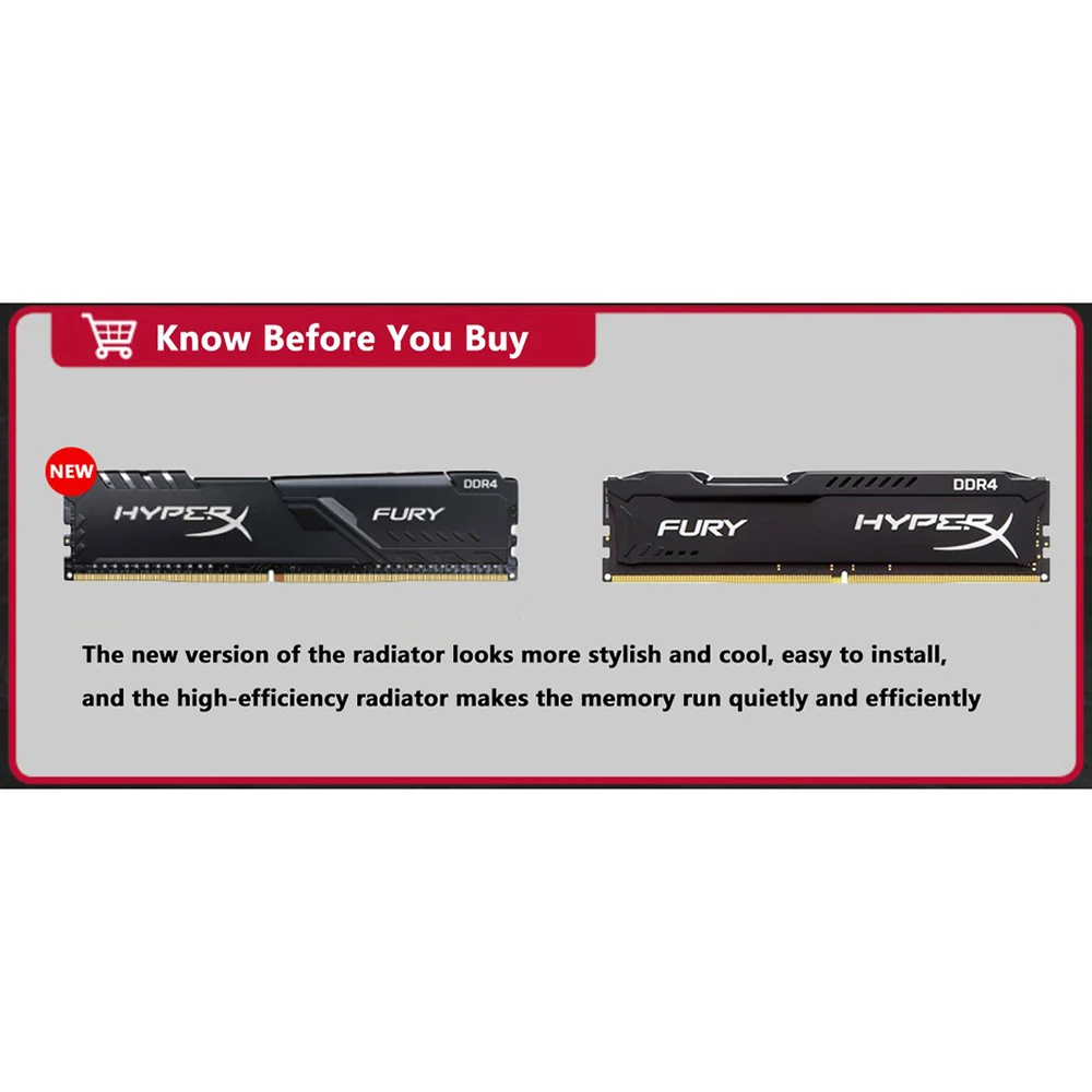 Memoria Ram DDR4 8GB 16GB 32GB 3200MHz 2133MHz 2400MHz 2666MHz DIMM 288Pin 1.2V DDR4 RAM PC4-25600 21300 Memory HyperX FURY