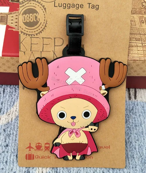 Cartoon Anime One Piece  Luggage Boarding Pass Figure Tony Chopper Laggage Label Airport Travel Prevention Hanging Tags Gift