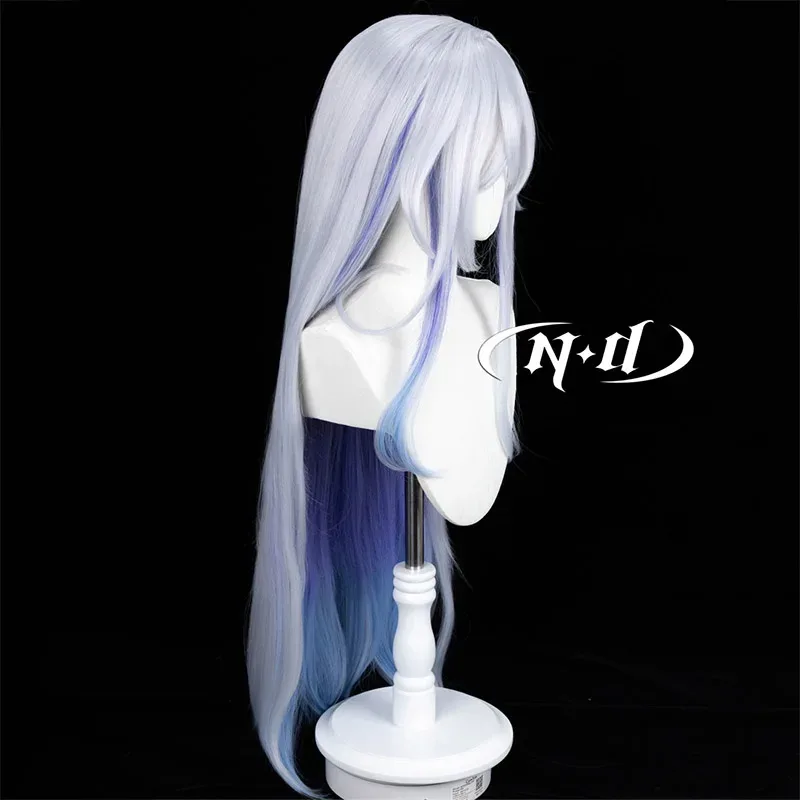 DY2025ND Genshin Impact Skirk Cosplay Wig Heat Resistant Synthetic for Comic Con Theme Party High Quality Kanekalon Cosplay Hair