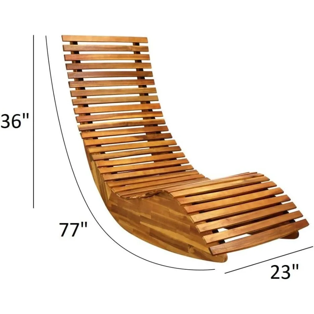 Muebles de madera de acacia para columpiarse, sillas de Salón al aire libre, usadas para terrazas, piscinas, saunas, 330 libras