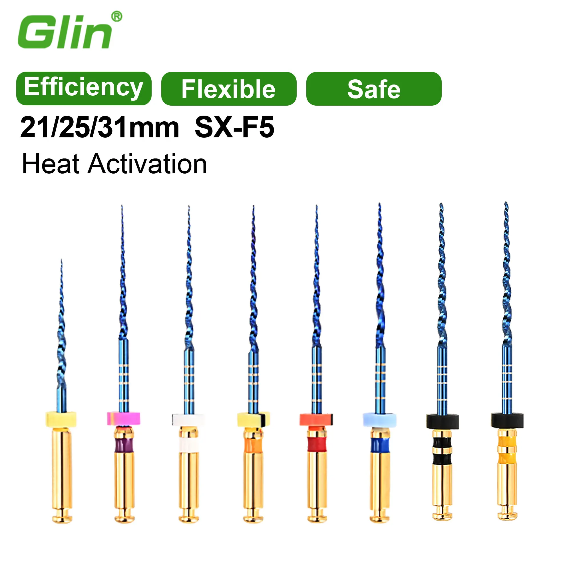 Dental Rotary Super Blue Endo Files Rotary Files NITI Heat Activation Endodontic Files Use for Root Canal NITI Dentist Tool