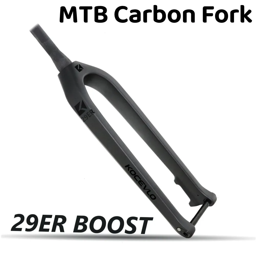 MTB Carbon Fork 29 Boost 110x15mm Mountain Bike Carbon Rigid Fork MTB 29 Frame Tapered Tube Inner Cable Bicycl Front Fork Parts