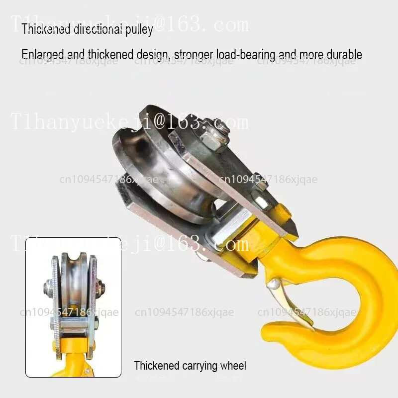 Factory direct saleLifting Pulley Block Towing Wheel With Hook For Winch  Alloy Steel Electric Winch Hook Hoist Block Wire Rope