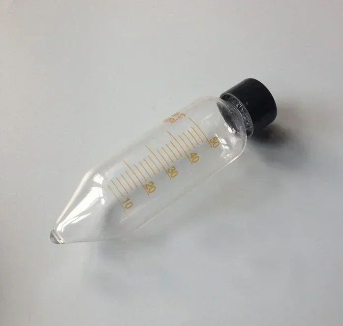 5pcs/lot Glass screw tip bottom test tube with graduated glass centrifuge tube 5ml/10ml//15ml//20ml//25ml//30ml//50ml