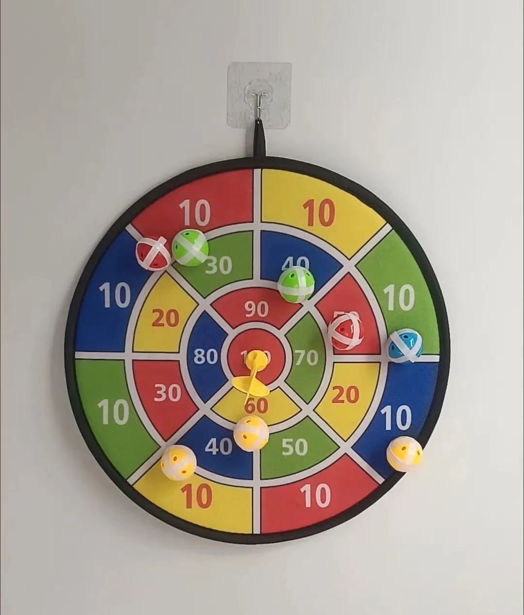 Giocattolo sportivo Gioco sociale genitore-figlio Bersaglio per freccette di sicurezza con 8 palline appiccicose Set Gioco di tiro Giocattolo interattivo per famiglie regalo per bambini